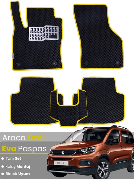 PEUGEOT RİFTER (2018-2025) Uyumlu EVA Paspas Tam Set–Araca Özel,Oto Paspas ürün görseli 1