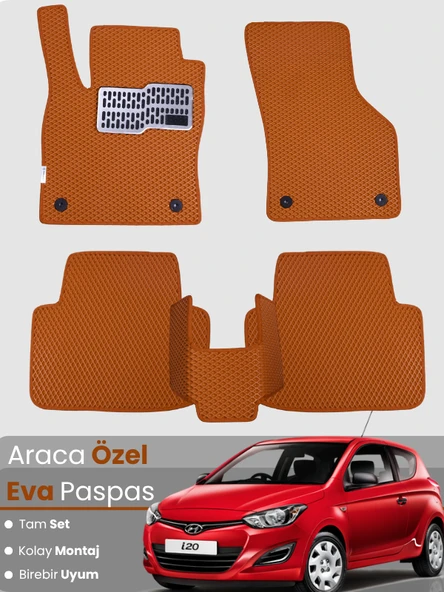 HYUNDAİ i20 (2008-2014) Uyumlu EVA Paspas Tam Set–Araca Özel,Kolay Montaj,Su Geçirmez ürün görseli 1