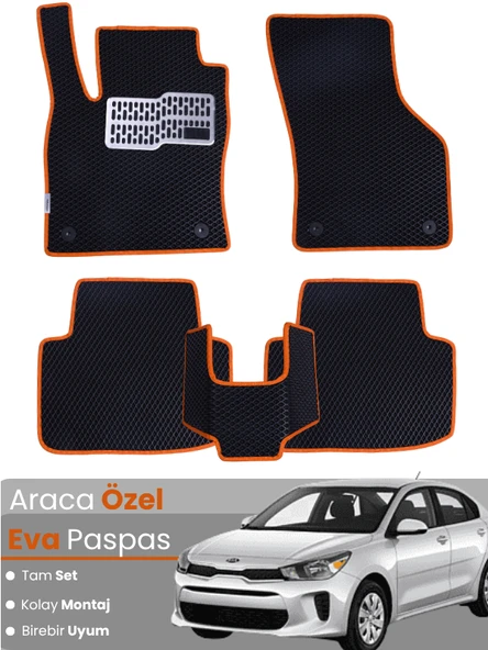 KİA RİO (2018-2025) Uyumlu EVA Paspas Tam Set–Araca Özel,Kolay Montaj,Su Geçirmez ürün görseli 1