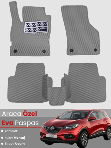 RENAULT KADJAR (2014-2022) Uyumlu EVA Paspas Tam Set–Oto Paspas,Araca Özel ürün görseli 1