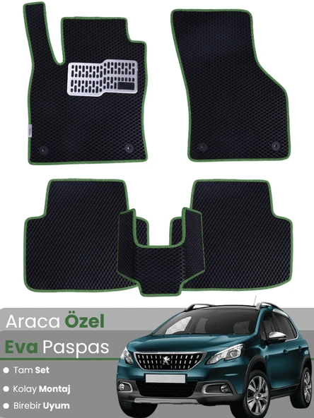 PEUGEOT 2008 (2013-2019) Uyumlu EVA Paspas Tam Set–Araca Özel,Oto Paspas,Kolay Montaj ürün görseli 1