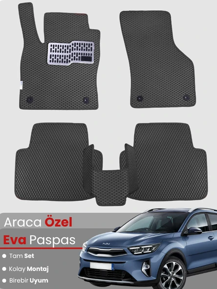KİA STONİC (2017-2025) Uyumlu EVA Paspas Tam Set–Araca Özel,Kolay Montaj,Su Geçirmez ürün görseli 1