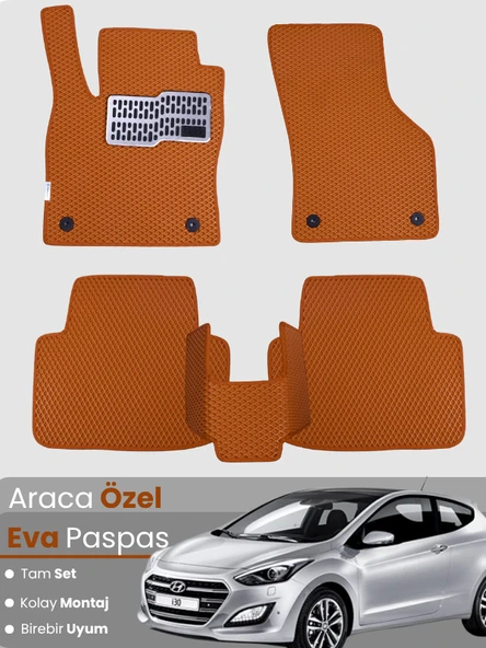 HYUNDAİ i30 (2011-2017) Uyumlu EVA Paspas Tam Set–Araca Özel,Kolay Montaj,Su Geçirmez ürün görseli 1