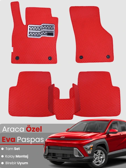 HYUNDAİ KONA (2018-2025) Uyumlu EVA Paspas Tam Set–Araca Özel,Kolay Montaj,Su Geçirmez ürün görseli 1