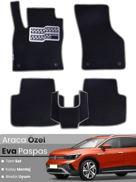 VOLKSWAGEN ID6 (2021-2025) Uyumlu EVA Paspas Tam Set–Oto Paspas,Araca Özel,Su Geçirmez ürün görseli 1