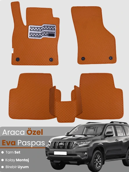 TOYOTA LAND CRUİSER PRADO (2009-2019) Uyumlu EVA Paspas Tam Set–Oto Paspas,Araca Özel ürün görseli 1