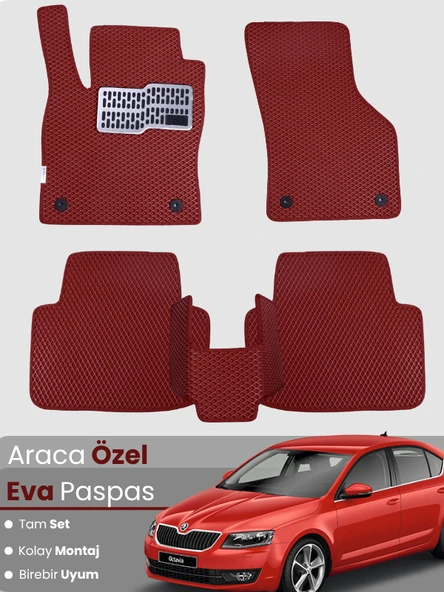 SKODA OCTAVİA 5E (2013-2019) Uyumlu EVA Paspas Tam Set–Oto Paspas,Araca Özel,Kolay Montaj ürün görseli 1