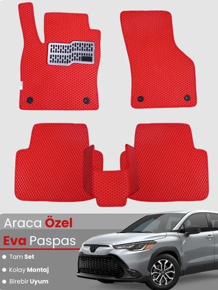 TOYOTA COROLLA CROSS HYBRİD (2021-2025) Uyumlu EVA Paspas Tam Set–Oto Paspas ürün görseli 1