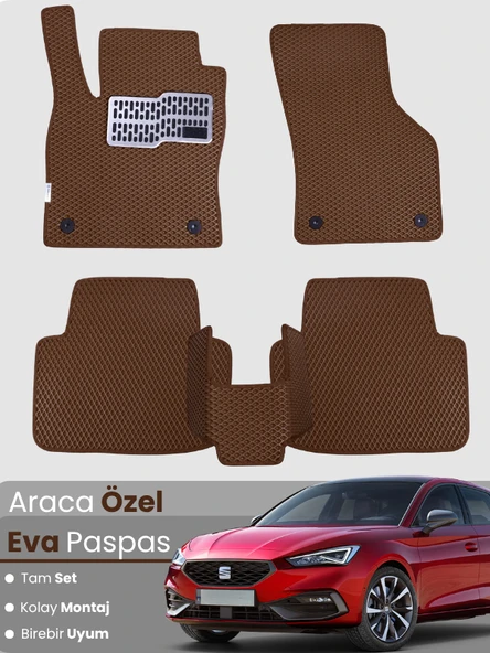 SEAT LEON HYBRİD (2020-2024) Uyumlu EVA Paspas Tam Set–Oto Paspas,Araca Özel,Kolay Montaj ürün görseli 1