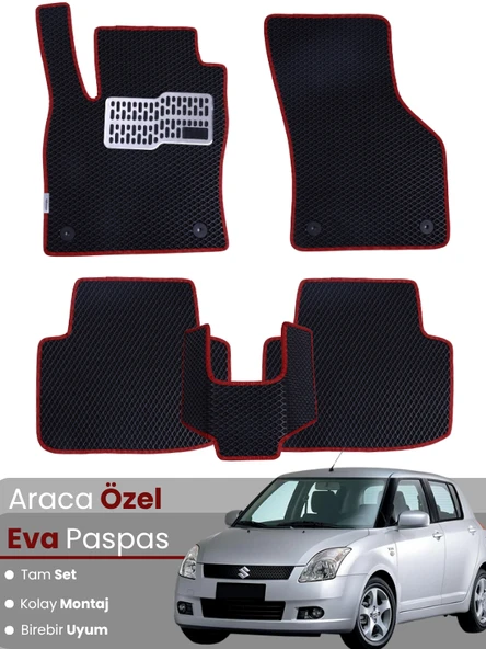 SUZUKİ SWİFT (2004-2010) Uyumlu EVA Paspas Tam Set–Oto Paspas,Araca Özel,Kolay Montaj ürün görseli 1