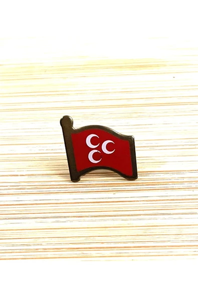SANAT TACİRİ VİNTAGE MHP ROZET 3 HİLAL ROZET YAKA BROŞU KLİPSLİ ROZET NO 778 ürün görseli 1