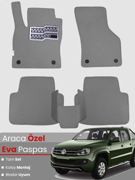 VOLKSWAGEN AMAROK (2010-2022) Uyumlu EVA Paspas Tam Set–Oto Paspas,Araca Özel,Su Geçirmez ürün görseli 1