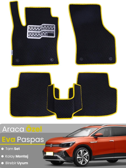 VOLKSWAGEN ID6 (2021-2025) Uyumlu EVA Paspas Tam Set–Oto Paspas,Araca Özel,Su Geçirmez ürün görseli 1