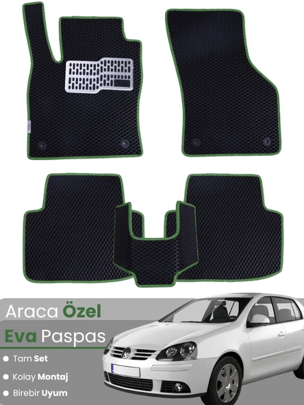 VOLKSWAGEN GOLF 5 (2004-2009) Uyumlu EVA Paspas Tam Set–Oto Paspas,Araca Özel,Su Geçirmez ürün görseli 1