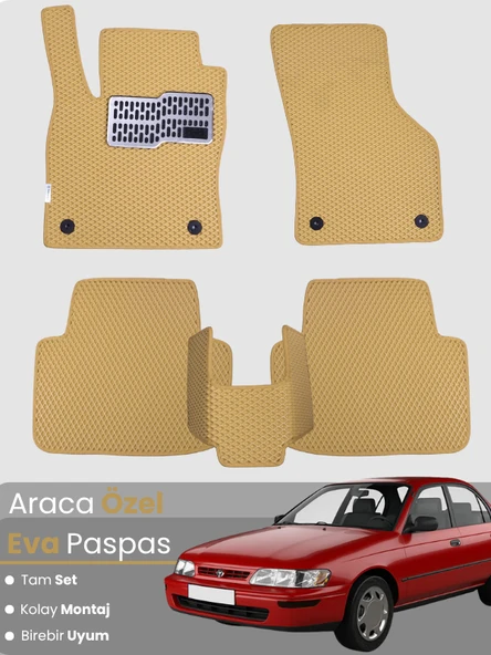 TOYOTA COROLLA E100 (1991-1997) Uyumlu EVA Paspas Tam Set–Oto Paspas,Kolay Montaj,Araca Özel ürün görseli 1