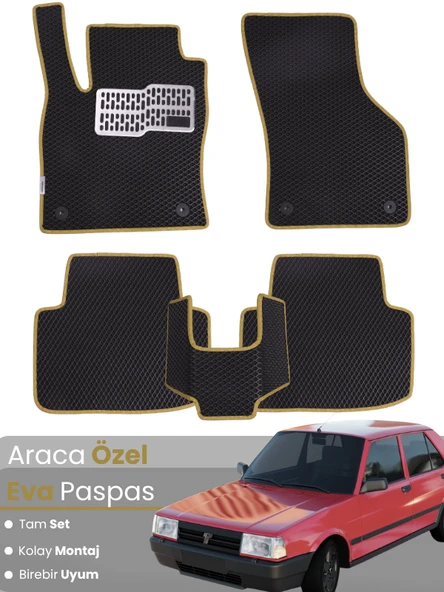 TOFAŞ ŞAHİN (1981-2002) Uyumlu EVA Paspas Tam Set–Oto Paspas,Araca Özel,Kolay Montaj ürün görseli 1
