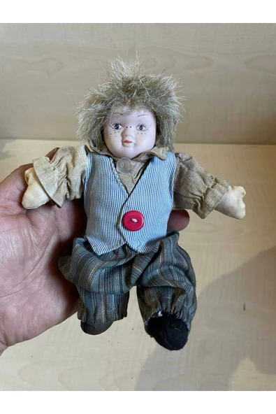 SANAT TACİRİ AVRUPA BEBEK BEZ BEBEK PORSELEN PALYAÇO NO 75 ürün görseli 1