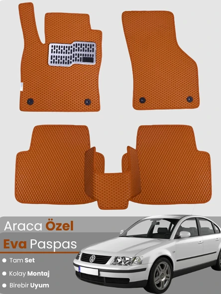 VOLKSWAGEN PASSAT B5 (1996-2005) Uyumlu EVA Paspas Tam Set–Oto Paspas,Araca Özel,Su Geçirmez ürün görseli 1