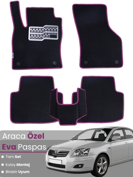 TOYOTA AVENSİS (2003-2009) Uyumlu EVA Paspas Tam Set–Oto Paspas,Araca Özel,Kolay Montaj ürün görseli 1