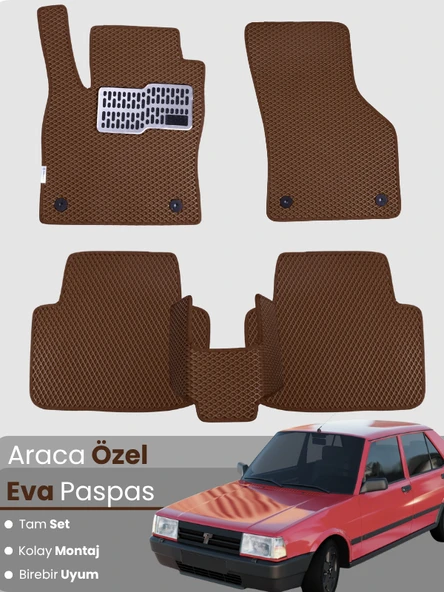 TOFAŞ ŞAHİN (1981-2002) Uyumlu EVA Paspas Tam Set–Oto Paspas,Araca Özel,Kolay Montaj ürün görseli 1
