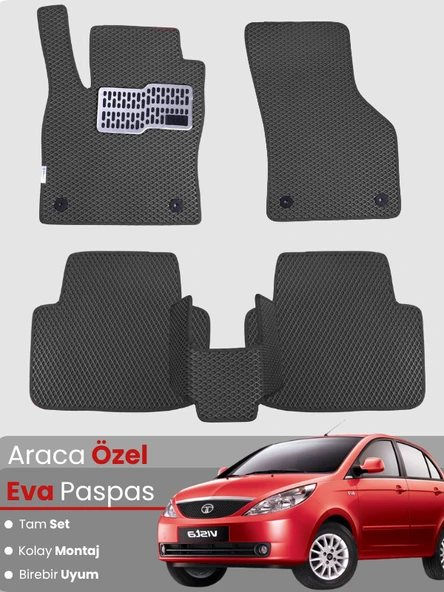 TATA VİSTA (2008-2015) Uyumlu EVA Paspas Tam Set–Oto Paspas,Araca Özel,Kolay Montaj ürün görseli 1
