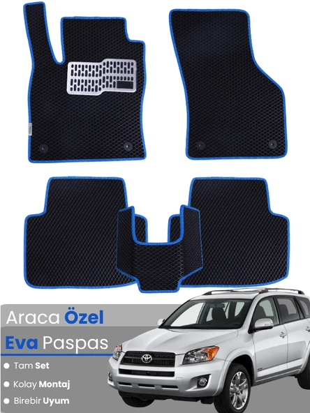 TOYOTA RAV4 (2000-2005) Uyumlu EVA Paspas Tam Set–Oto Paspas,Araca Özel,Su Geçirmez ürün görseli 1