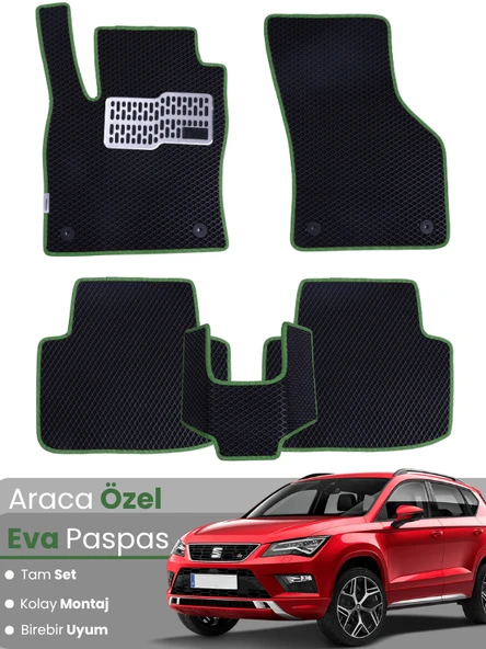 SEAT ATECA (2016-2020) Uyumlu EVA Paspas Tam Set–Oto Paspas,Araca Özel,Kolay Montaj ürün görseli 1
