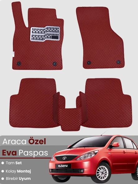 TATA VİSTA (2008-2015) Uyumlu EVA Paspas Tam Set–Oto Paspas,Araca Özel,Kolay Montaj ürün görseli 1