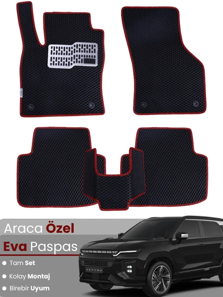 SSANGYONG ACTYON (2006-2018) Uyumlu EVA Paspas Tam Set–Oto Paspas,Araca Özel,Kolay Montaj ürün görseli 1