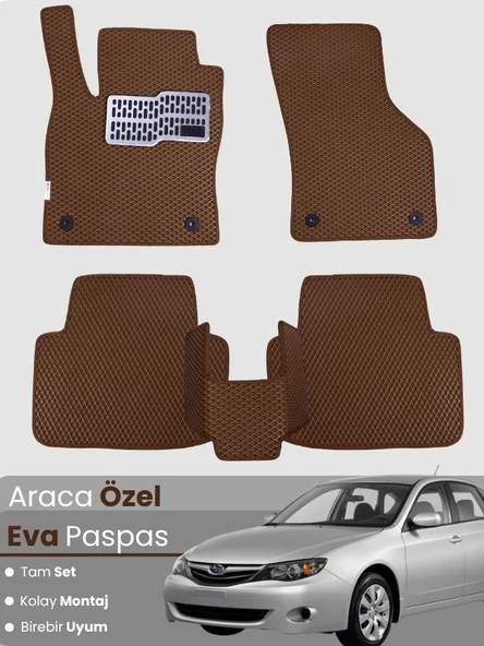 SSUBARU IMPREZA GH (2007-2011) Uyumlu EVA Paspas Tam Set–Oto Paspas,Araca Özel,Kolay Montaj ürün görseli 1