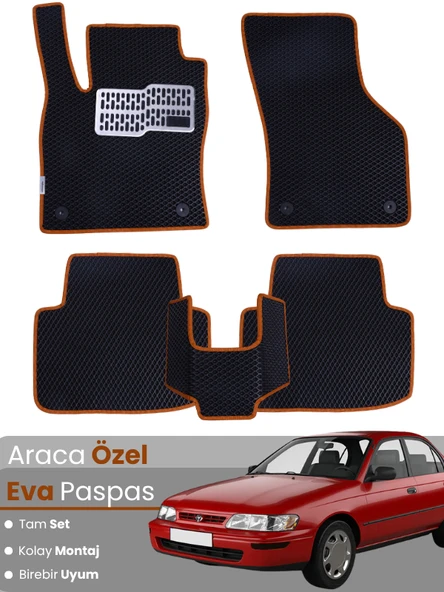 TOYOTA COROLLA E100 (1991-1997) Uyumlu EVA Paspas Tam Set–Oto Paspas,Kolay Montaj,Araca Özel ürün görseli 1