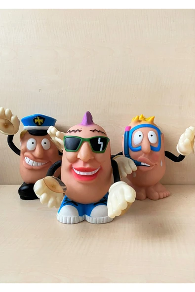 SANAT TACİRİ 3 ADET AVRUPA MASKOT SERT PLASTİK OYUNCAK CAMA VANTUZLU ELEKTRİK TESİSATLI LEDSİZ ürün görseli 1