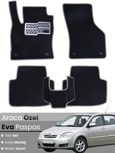 TOYOTA COROLLA E120 HATCHBACK (2000-2007) Uyumlu EVA Paspas Tam Set–Oto Paspas ürün görseli 1