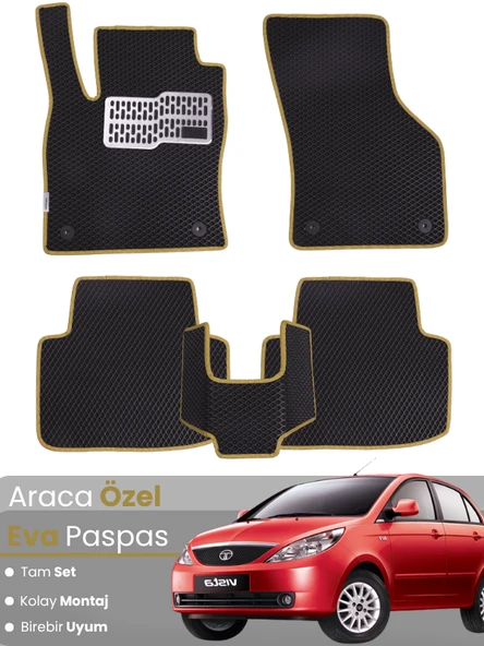 TATA VİSTA (2008-2015) Uyumlu EVA Paspas Tam Set–Oto Paspas,Araca Özel,Kolay Montaj ürün görseli 1