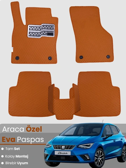 SEAT IBİZA (2017-2025) Uyumlu EVA Paspas Tam Set–Oto Paspas,Araca Özel,Kolay Montaj ürün görseli 1