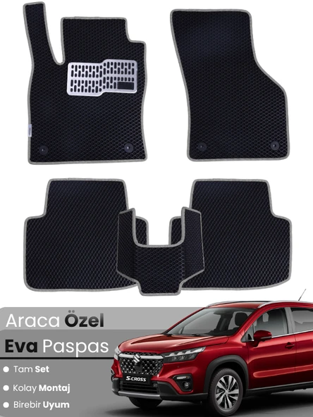 SUZUKİ S-CROSS (2021-2025) Uyumlu EVA Paspas Tam Set–Oto Paspas,Araca Özel,Kolay Montaj ürün görseli 1
