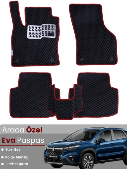 SUZUKİ S-CROSS (2016-2021) Uyumlu EVA Paspas Tam Set–Oto Paspas,Araca Özel,Kolay Montaj ürün görseli 1