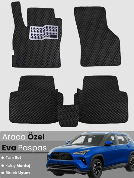 TOYOTA YARİS CROSS (2020-2024) Uyumlu EVA Paspas Tam Set–Oto Paspas,Araca Özel,Su Geçirmez ürün görseli 1