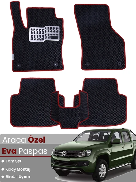 VOLKSWAGEN AMAROK (2010-2022) Uyumlu EVA Paspas Tam Set–Oto Paspas,Araca Özel,Su Geçirmez ürün görseli 1