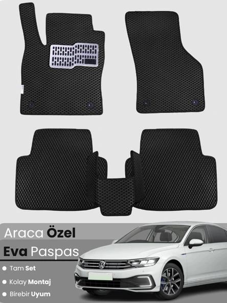 VOLKSWAGEN PASSAT B8,5 (2019-2023) Uyumlu EVA Paspas Tam Set–Oto Paspas,Araca Özel,Su Geçirmez ürün görseli 1