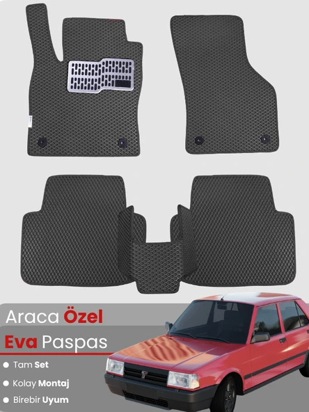 TOFAŞ ŞAHİN (1981-2002) Uyumlu EVA Paspas Tam Set–Oto Paspas,Araca Özel,Kolay Montaj ürün görseli 1