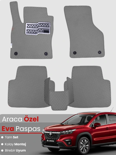 SUZUKİ S-CROSS (2021-2025) Uyumlu EVA Paspas Tam Set–Oto Paspas,Araca Özel,Kolay Montaj ürün görseli 1