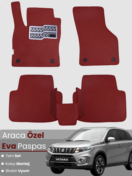SUZUKİ VİTARA (2014-2024) Uyumlu EVA Paspas Tam Set–Oto Paspas,Araca Özel,Kolay Montaj ürün görseli 1