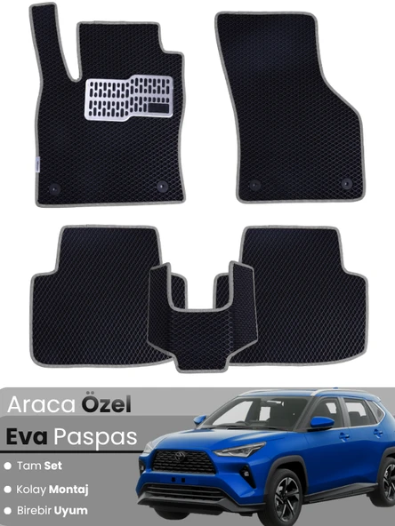 TOYOTA YARİS CROSS (2020-2024) Uyumlu EVA Paspas Tam Set–Oto Paspas,Araca Özel,Su Geçirmez ürün görseli 1