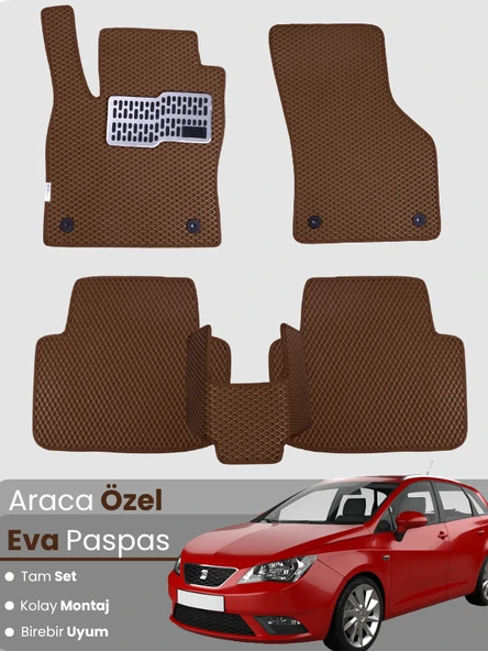 SEAT IBİZA (2008-2017) Uyumlu EVA Paspas Tam Set–Oto Paspas,Araca Özel,Kolay Montaj ürün görseli 1