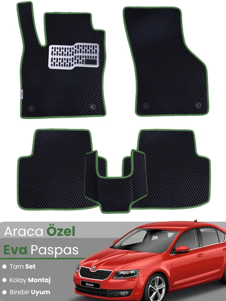 SKODA OCTAVİA 5E (2013-2019) Uyumlu EVA Paspas Tam Set–Oto Paspas,Araca Özel,Kolay Montaj ürün görseli 1