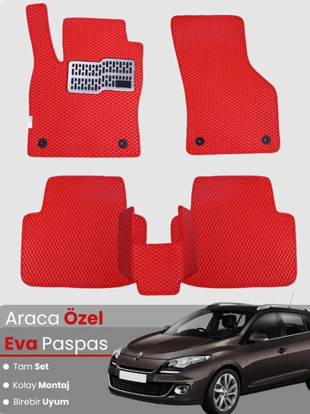 RENAULT MEGANE 3 STATİON WAGON (2008-2016) Uyumlu EVA Paspas Tam Set–Oto Paspas,Araca Özel ürün görseli 1