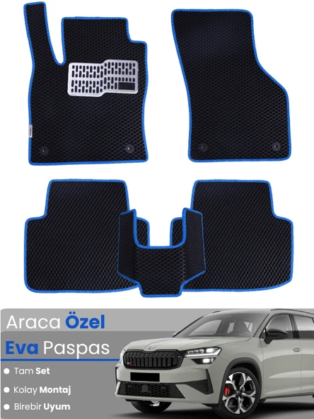 SKODA KODİAQ (2024-2025) Uyumlu EVA Paspas Tam Set–Oto Paspas,Araca Özel,Kolay Montaj ürün görseli 1