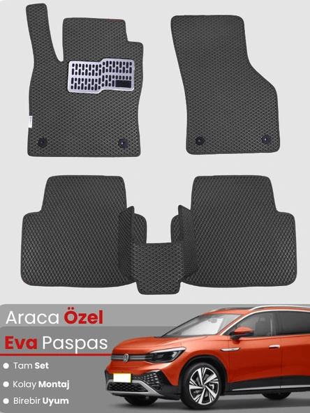 VOLKSWAGEN ID6 (2021-2025) Uyumlu EVA Paspas Tam Set–Oto Paspas,Araca Özel,Su Geçirmez ürün görseli 1