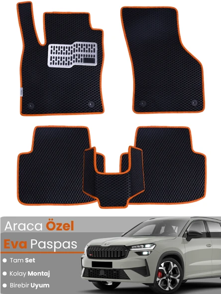 SKODA KODİAQ (2024-2025) Uyumlu EVA Paspas Tam Set–Oto Paspas,Araca Özel,Kolay Montaj ürün görseli 1
